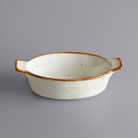 Acopa Keystone 4 oz. Vanilla Bean Stoneware Mini Rarebit Dish - 48/Case