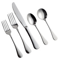 Acopa Vernon 18/0 Stainless Steel Heavy Weight Flatware Set with Service for 12 - 60/Pack