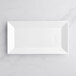 Acopa 14 1/2" x 8 1/4" Bright White Rectangular Porcelain Platter - 12/Case